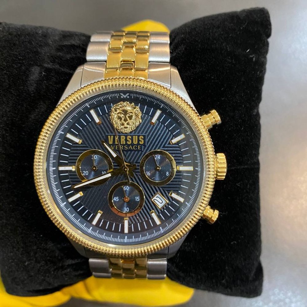 Versus Versace Mens Chronograph Colonne Ion Two ToneBlack